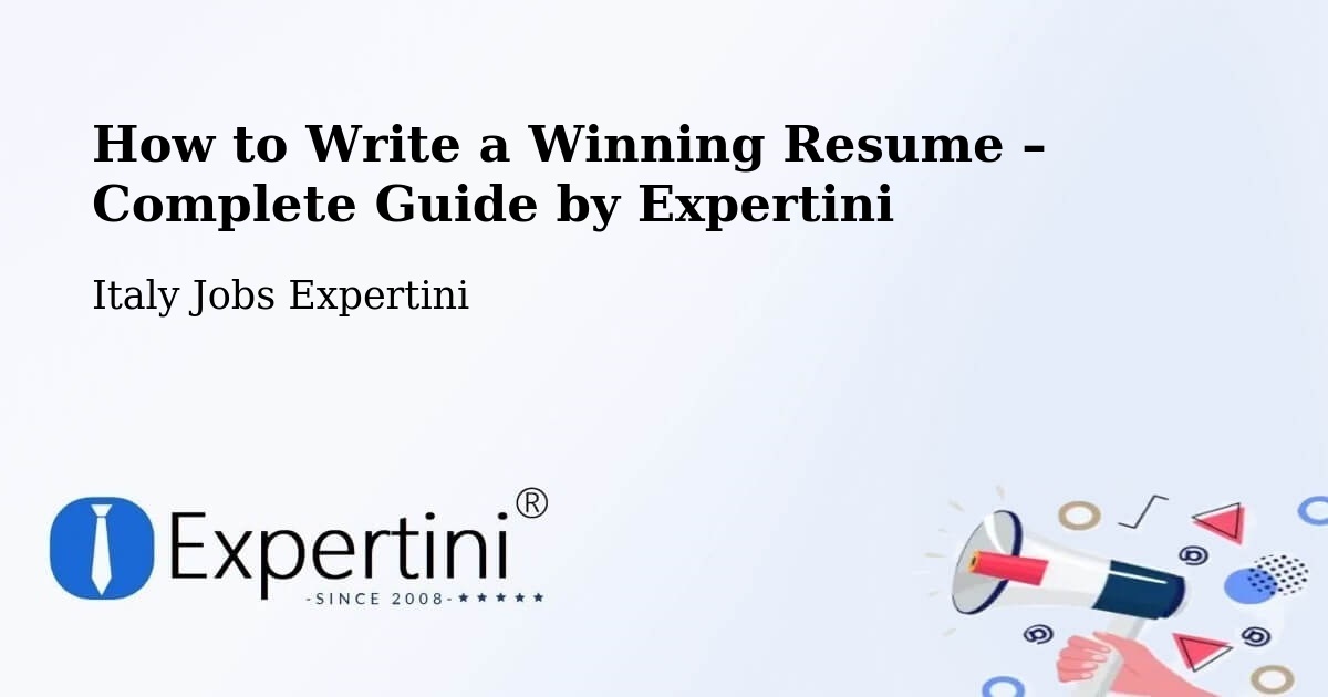 Resume Writing Guide for Job Seekers – Cona - Cona, Italy Jobs Expertini